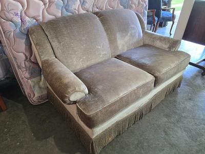 Grey loveseat