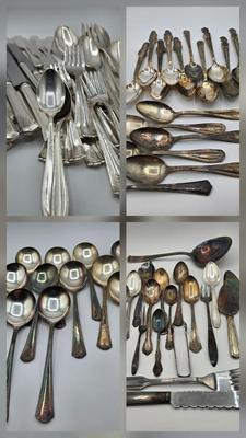 LOT 35: Multiple Pieces of Silver Plated Flat Wear