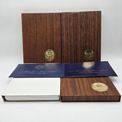 LOT 128: 1971 Eisenhower Silver Proof Dollar, 1972 & 1974 Eisenhower Proof Dollars, 1976 Bicentennial Silver Proof Set, and 1971...