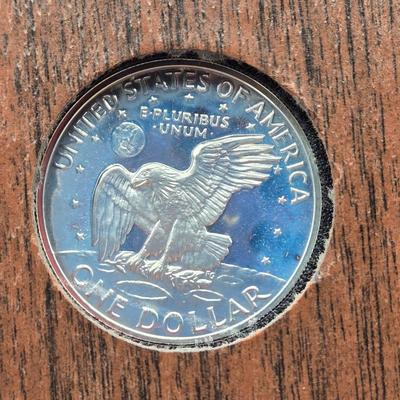 LOT 128: 1971 Eisenhower Silver Proof Dollar, 1972 & 1974 Eisenhower Proof Dollars, 1976 Bicentennial Silver Proof Set, and 1971...