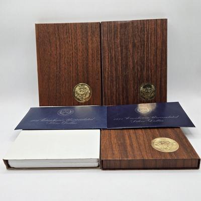 LOT 129: 1971 Eisenhower Silver Proof Dollar, 1972 & 1974 Eisenhower Proof Dollars, 1976 Bicentennial Silver Proof Set, and 1971...