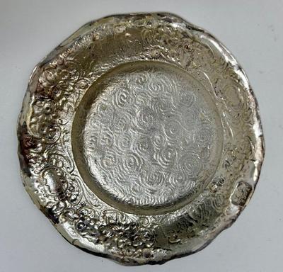 Sale Photo Thumbnail #576: Good condition, approx. 5.75” across. Marking is from the Barbour Silver Company from Hartford, Connecticut.