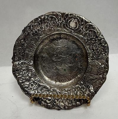 Sale Photo Thumbnail #578: Good condition, approx. 5.75” across. Marking is from the Barbour Silver Company from Hartford, Connecticut.