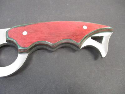 Galactic Starfighter II 16.5" Chip-away Frost Cutlery Knife Steel Blade Hunting Knife Wood Handle With Genuine Leather Sheath