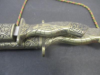 Two Knives With Gold Plated Sheath