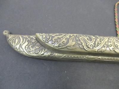Two Knives With Gold Plated Sheath
