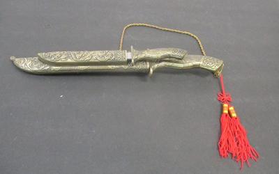 Two Knives With Gold Plated Sheath