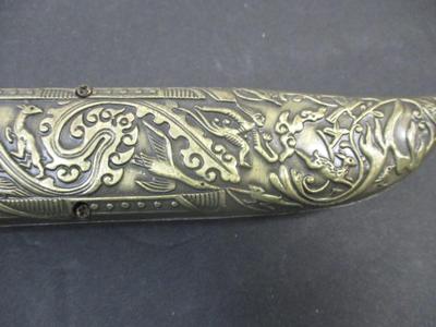 Two Knives With Gold Plated Sheath