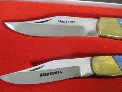 Manzoor 3 Piece Set Size 3" - 4" - 5" Stainless Steel Blade Pearl Plastic Handle