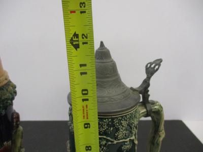 Old German Gerz Beer Stein Tavern Flirting Scene & Ein frohes Herz heilt allen Schmerz Made In Germany #15
