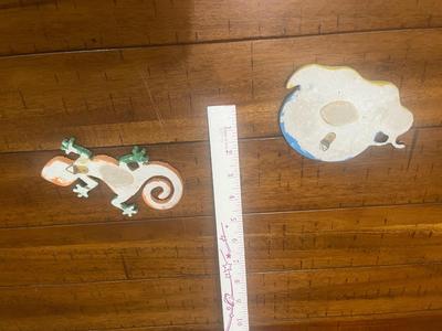 Sale Photo Thumbnail #46: Small snail and lizard wall décor