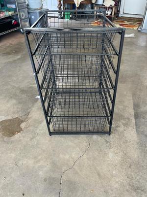 Sale Photo Thumbnail #92: Black metal wire baskets - see pics for size