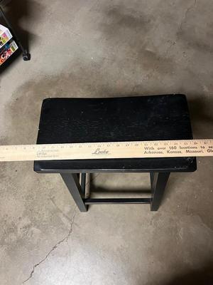 Sale Photo Thumbnail #97: Black wood bar stool - see pics for size