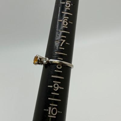 14K White Gold Ring with Gemstones (ST-HS)