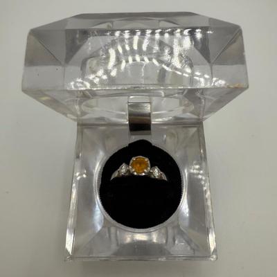 14K White Gold Ring with Gemstones (ST-HS)