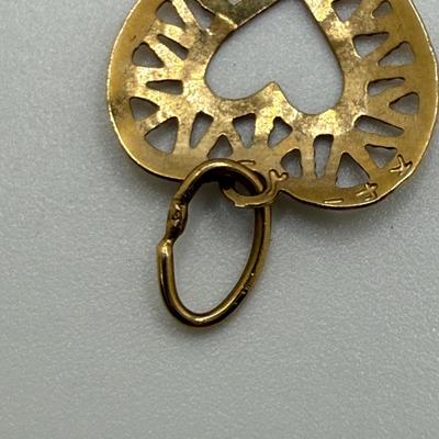 14K Gold Band & Heart Pendant (ST-HS)