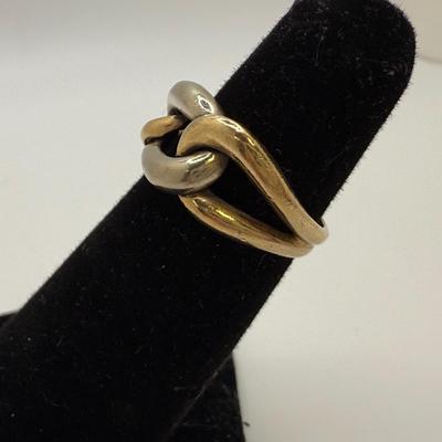 Bicolor 14K Chainlink Style Ring (ST-HS)