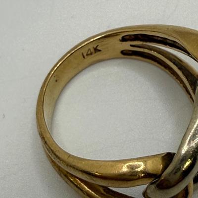 Bicolor 14K Chainlink Style Ring (ST-HS)