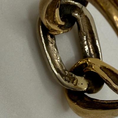 Bicolor 14K Chainlink Style Ring (ST-HS)