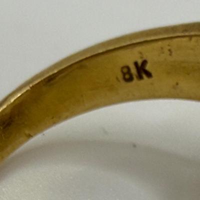 Gold Ring with Large Citrine Gemstone (ST-HS)