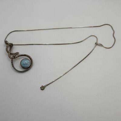 Larimar Gemstones with Sterling Silver (ST-HS)