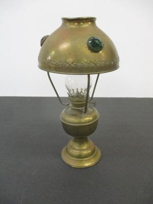 Antique Oil Lamp Brass Kerosene Light Star of David