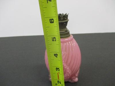 Antique Pink Dolphin Oil Lamp