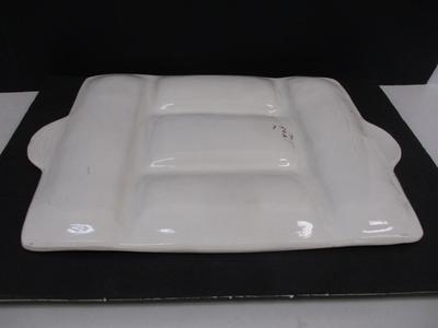 Vintage Italian Hand Painted Vegetable Platter Flower Design