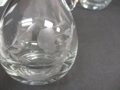 Vintage Princess House Etched Crystal Heritage Design Wine Decanter With Stopper