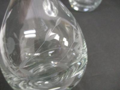 Vintage Princess House Etched Crystal Heritage Design Wine Decanter With Stopper