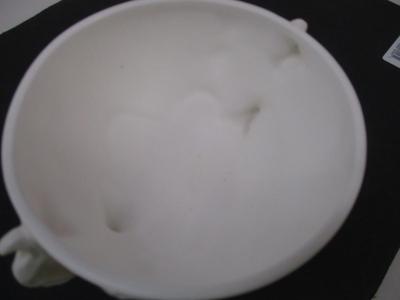 Inarco 1962 Vintage Ceramic Cup With Grape Leaves & Two Handles