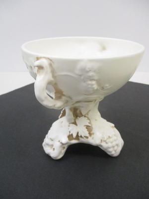 Inarco 1962 Vintage Ceramic Cup With Grape Leaves & Two Handles