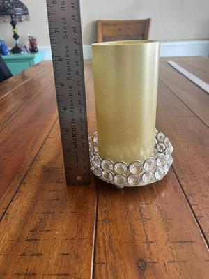 Sale Photo Thumbnail #171: Crystal candle holder with LED candle w/timer