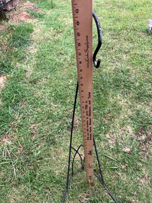 Sale Photo Thumbnail #201: Black iron standing plant holder - see pics for size