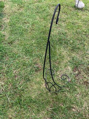 Sale Photo Thumbnail #202: Black iron standing plant holder - see pics for size