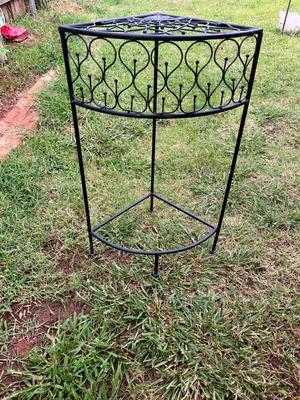 Sale Photo Thumbnail #227: Black corner plant stand - see pics for measurements
