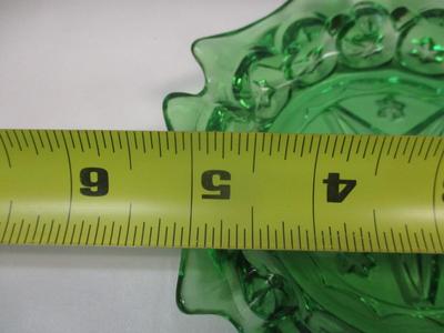 LE Smith Pedestal Green Glass Moon & Stars Compote Candy Dish Emerald & LE Smith Moon & Stars Emerald Green Glass Ashtray