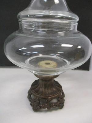 Antique Apothecary Jar With Cast Base