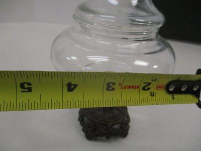 Antique Apothecary Jar With Cast Base