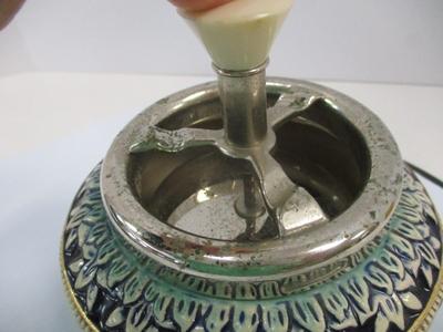 Vintage West Germany Ceramic Ashtray w/ Spin Top