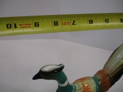 Vintage Napcoware Mallard Duck Planter & Mid Century Royal Copley Pottery Pheasant Statues 1950's