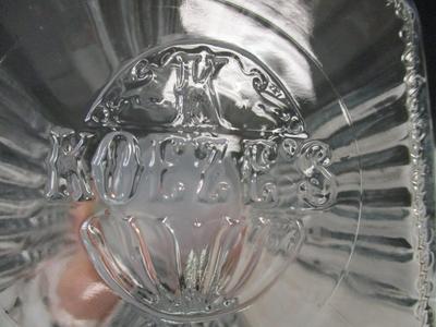 Vintage Koeze's Apothecary Clear Glass Jar Kitchen Canisters w/ Sealing Lid 1986