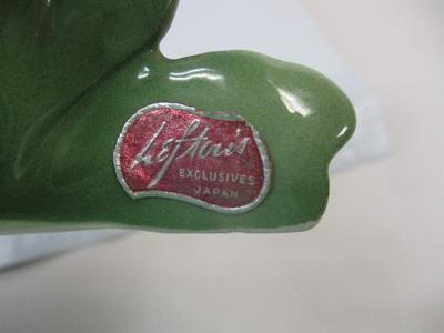Vintage Lefton Cardinal & Blue Jay Hand Painted Red Bird On Branch Flower Japan