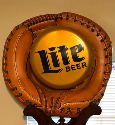 1993 Large Vintage Lite Beer Advertising Baseball Sign 30' x 26"