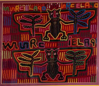 Bright Multilayer Mola Panamanian Art