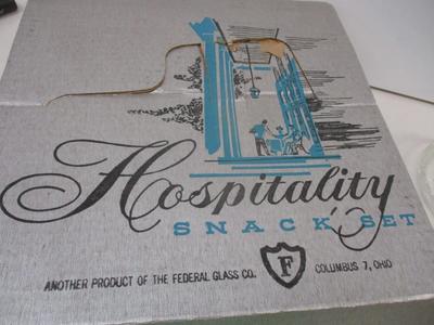 Federal Glass Hospitality Snack Set 4 Plates & 4 Cups #2