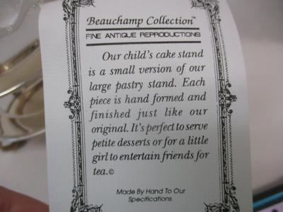 Beauchamp Collection Child's Cake Stand/Pastry Stand - Made By Hand