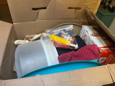 Sale Photo Thumbnail #281: Cake holder, platter, mugs and cups and more