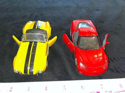 Sale Photo Thumbnail #402: Die Cast cars, not Hot Wheel size - Shelby scale 1/32, Corvette scale 1/36