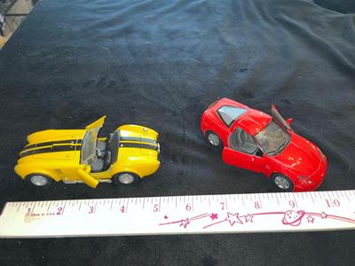 Sale Photo Thumbnail #401: Die Cast cars, not Hot Wheel size - Shelby scale 1/32, Corvette scale 1/36